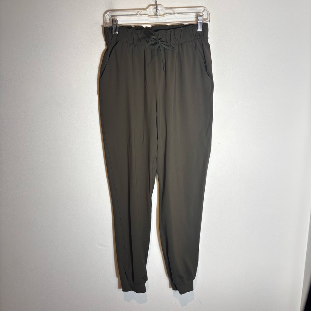 Lululemon Keep Moving Jogger Womens 6 Olive Green Pull On Drawstring Pant insea